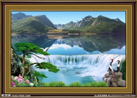 山水风景 迎客松