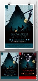 酒吧万圣节恐怖海报设计