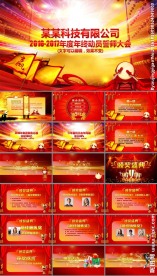 震撼年会颁奖开场动态ppt模板