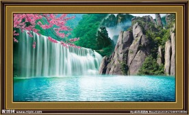 高山流水 风景画