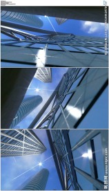 房地产大楼穿梭向蓝天