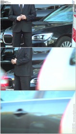 穿西装的司机和汽车