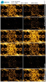 旋转正方形动感黄色舞台背景视频