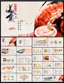 美食文化动态PPT模板