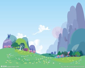 蓝天白云草地矢量背景