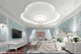 法式宫廷风格卧室效果图
