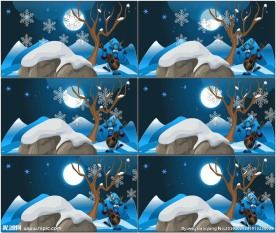 冬季来临圣诞节动画背景