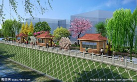 河岸景观效果图