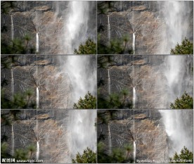 悬崖峭壁瀑布飞流