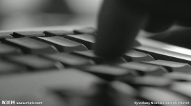 黑白视频效果的键盘打字