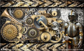 复古金属齿轮背景
