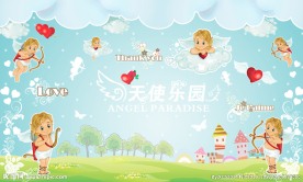 卡通天使乐园背景