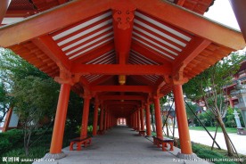 寺庙长廊