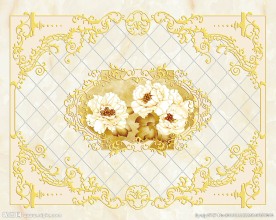 欧式花纹背景墙