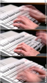 忙碌工作快速打字敲键盘