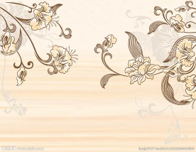 欧式花朵背景墙