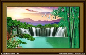 风景山水迎客松