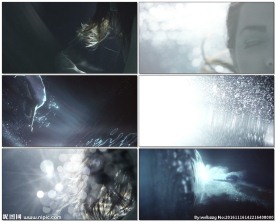 唯美水下游动的美女