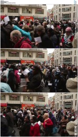 伦敦街道行走的人群