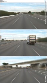 高速公路快速开车穿梭