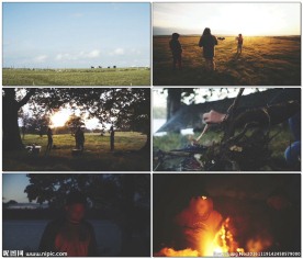 烧烤夜晚篝火野营