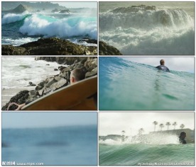 壮观海浪冲浪者