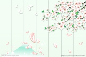 鲜花现代背景墙