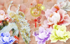 家和富贵玉雕背景墙