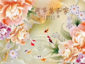 家和万事兴玉雕背景墙