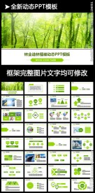 绿色森林植树造林林业木材园林