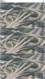 航拍芝加哥伊利诺斯公路交汇处