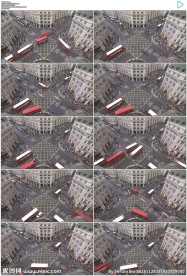 伦敦牛津广场十字路口车流