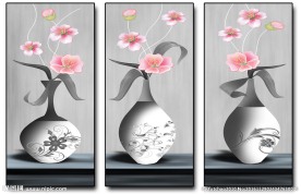 浮雕画花瓶无框画