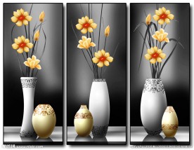 浮雕画花瓶无框画