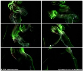 令人毛骨悚然的绿色烟雾