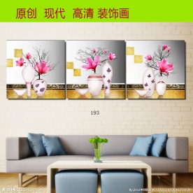 花瓶花卉无框画