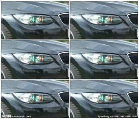 宝马车大灯垫圈运动清洗