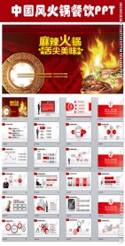中国风火锅餐饮美食ppt模板