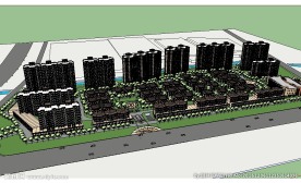 住宅小区建筑草图大师SU模型