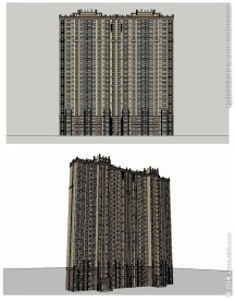 高层住宅建筑草图大师SU模型