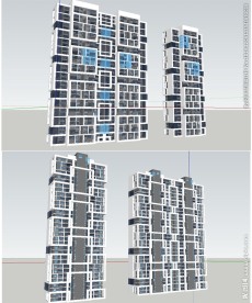 现代中式建筑草图大师SU模型
