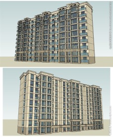 洋房建筑草图大师SU模型