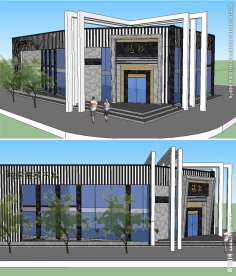 售楼处建筑草图大师SU模型