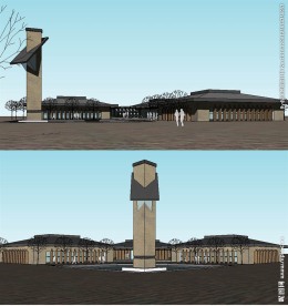 SU博物馆纪念馆美术馆建筑模型