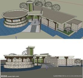 博物馆纪念馆美术馆建筑模型