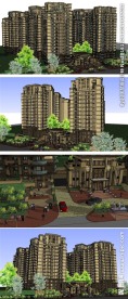 新古典小区建筑草图大师SU模型