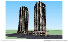 新古典高层建筑草图大师SU模型