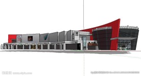 电影院建筑草图大师SU模型