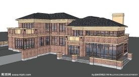 精品别墅建筑草图大师SU模型