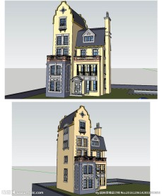 别墅建筑草图大师SU模型